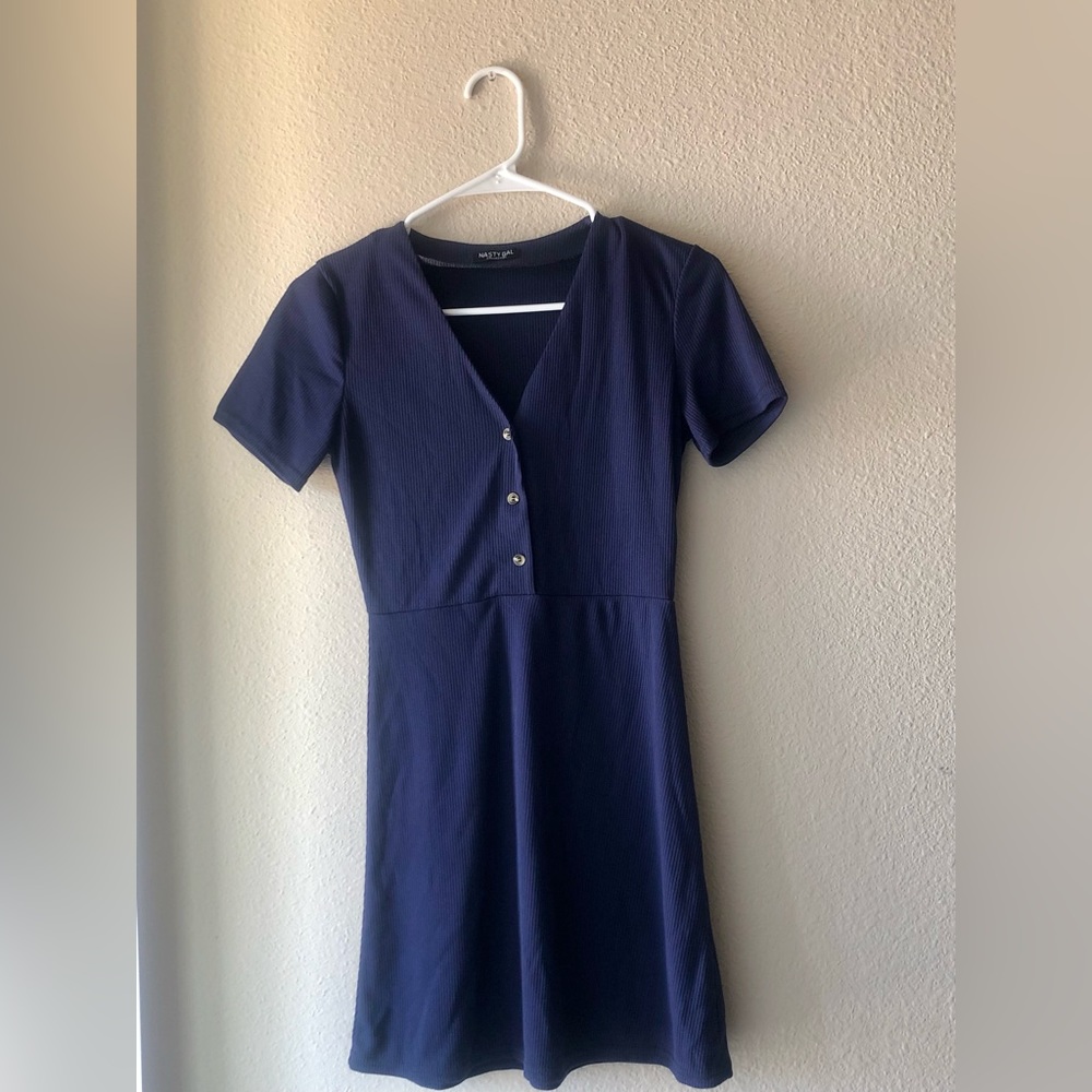 Nasty Gal navy dress